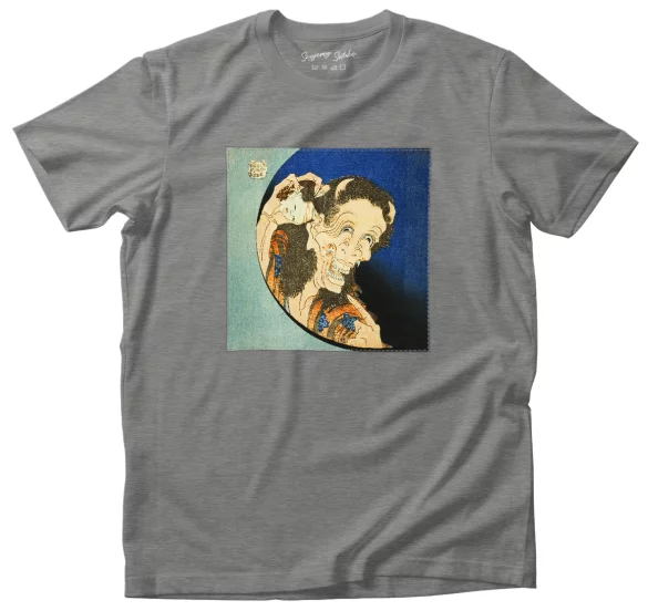 Koszulka z naszywką Śmiejący się Demon Katsushika Hokusai