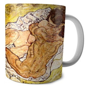 Kubek The Embrace (1917) Egon Schiele