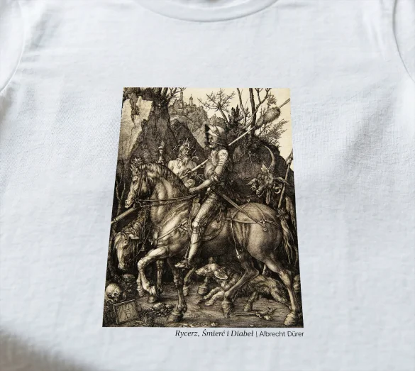 Koszulka z nadrukiem Rycerz, Śmierć i Diabeł Albrecht Dürer