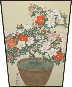 Ekran Azalia w doniczce Ohara Koson