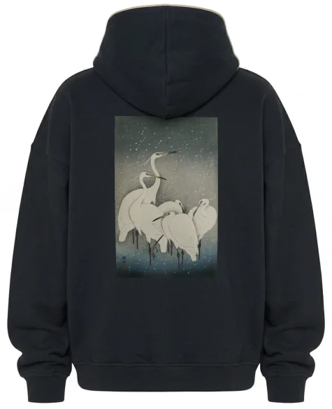 Bluza oversize Grupa czapli Ohara Koson