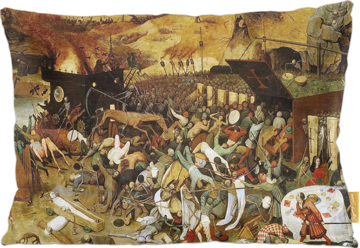 Poduszka dekoracyjna na prezent z obrazem Triumf śmierci Pieter Bruegel starszy Szyjemy Sztukę