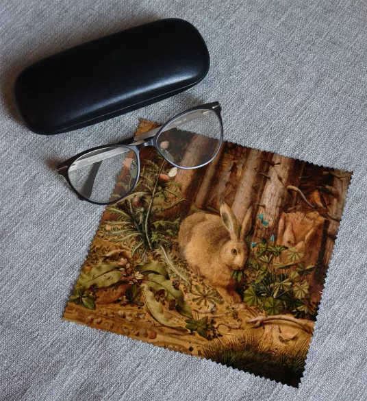 Ściereczka do okularów Zając w lesie Hans Hoffmann