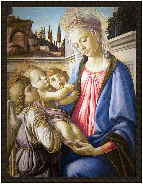 Naszywka Madonna, dziecko i 2 anioły Sandro Botticelli