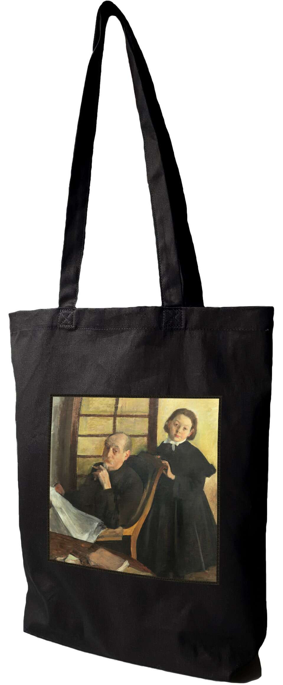 Torba z naszywką Henri Degas i jego siostrzenica Lucie Degas Edgar Degas, Czarna