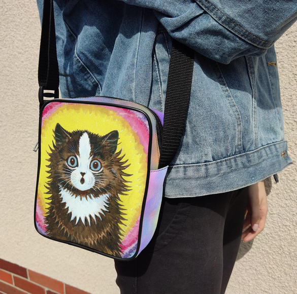 Torba Listonoszka Kot w tęczy Louis Wain