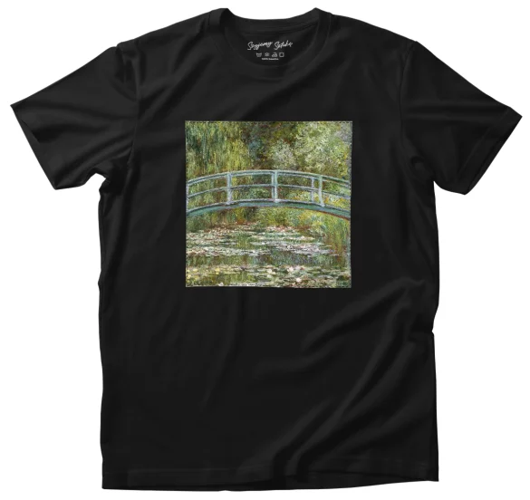 Koszulka z naszywką Most nad stawem z liliami wodnymi Claude Monet