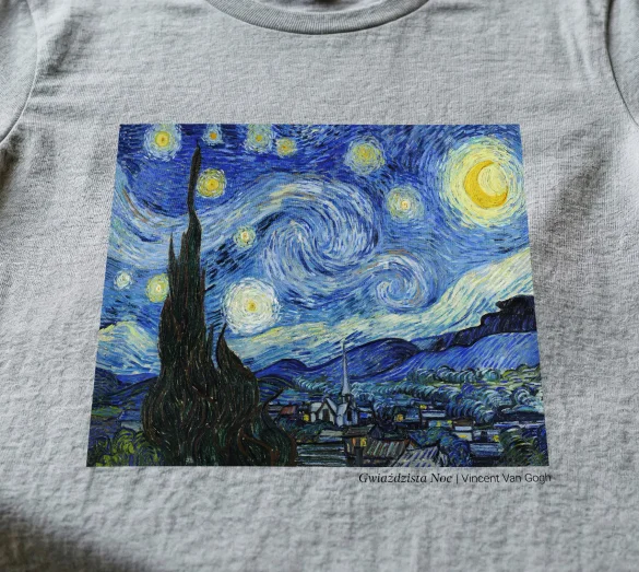 Koszulka z nadrukiem Gwiaździsta Noc Vincent Van Gogh