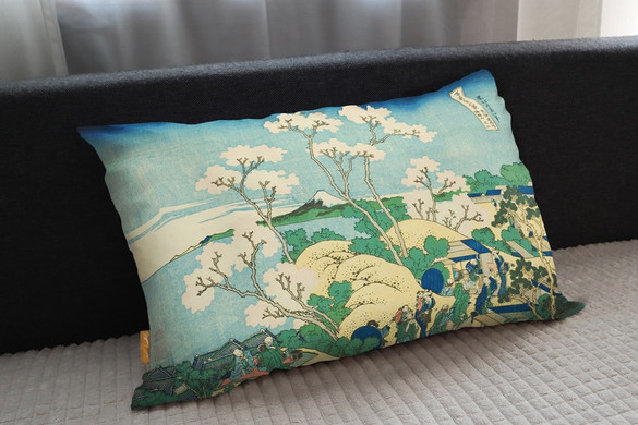 Poduszka Wzgórze Goten w Shinagawa nad Tokaido Katsushika Hokusai