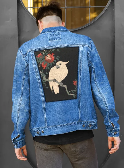 Ekran Biała papuga i granat Ohara Koson