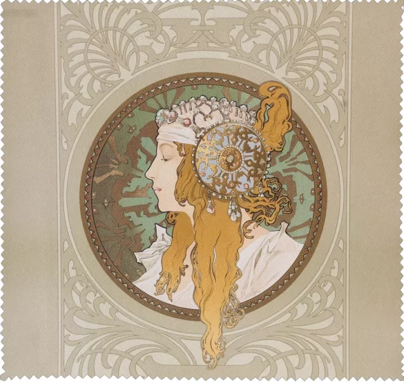 Ściereczka do okularów Bizantyjskie głowy: blondynka Alfons Mucha