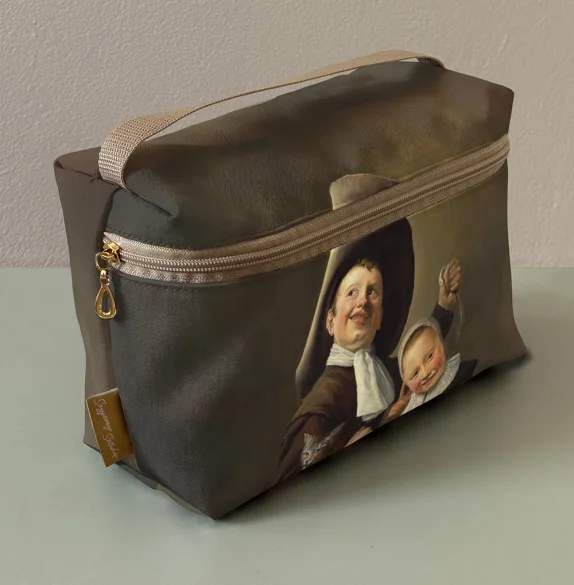 Kosmetyczka kuferek Chłopiec i dziewczynka z kotem i węgorzem Judith Leyster