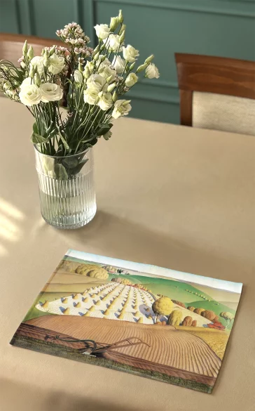 Podkładka na stół Fall Plowing Grant Wood