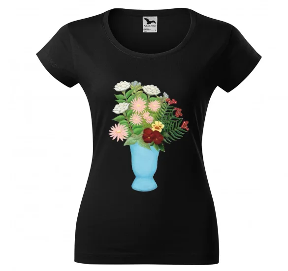 Bluzka damska Still life of flowers in a blue vase Henri Rousseau