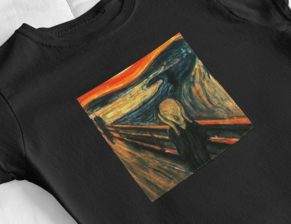 Bluzka damska z naszywką Krzyk Edvard Munch M