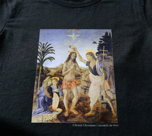 Bluzka damska Chrzest Chrystusa Leonardo da Vinci
