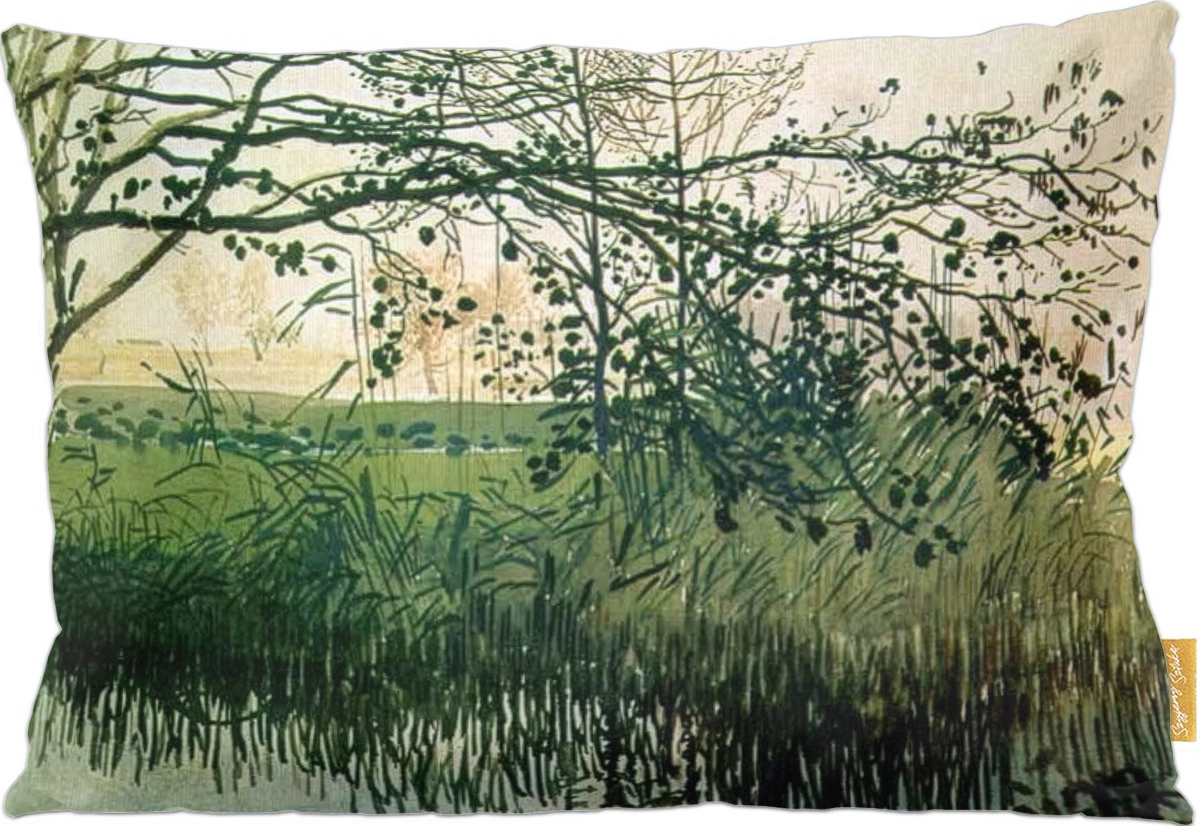 Poduszka dekoracyjna na prezent z obrazem Staw w Radziejowicach Stanisław Masłowski Szyjemy Sztukę