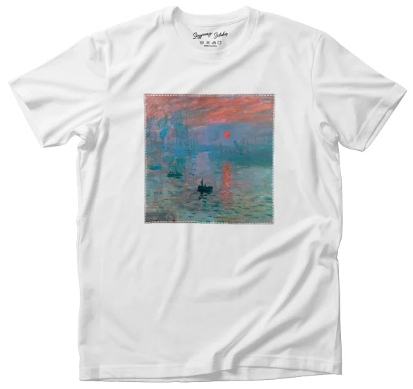 Koszulka z naszywką Impresja, wschód słońca Claude Monet