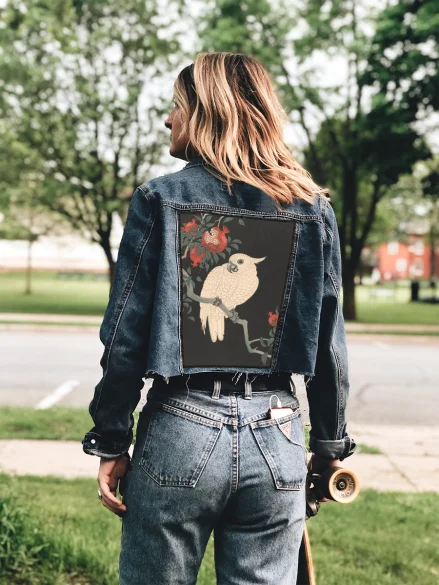 Ekran Biała papuga i granat Ohara Koson