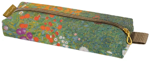 Piórnik szkolny prostokątny Flower garden Gustav Klimt