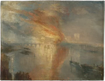 Podkładka na stół Pożar Izby Lordów i Izby Gmin William Turner