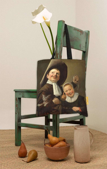 Torba na ramię Chłopiec i dziewczynka z kotem i węgorzem Judith Leyster