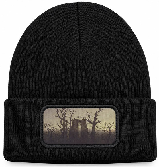 Czapka zimowa Opactwo w dębowym lesie Caspar David Friedrich – czarna