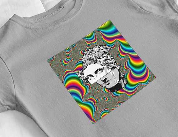 Bluzka damska z naszywką Psychodelic Dawid