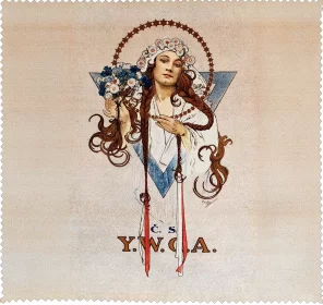 Ściereczka do okularów Plakat C.S./ Y.W.C.A Alfons Mucha