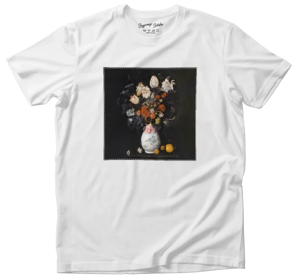 Koszulka z naszywką Kwiaty w wazonie Judith Leyster