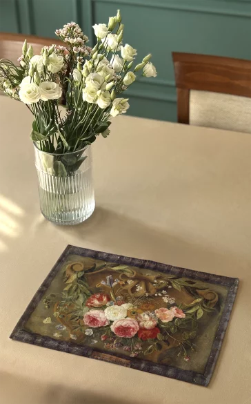 Podkładka na stół Dekoracyjna martwa natura Z girlandą kwiatów Jan van Kessel (starszy)