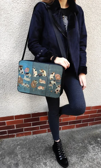 Torba na ramię Przysłowia Ilustrowane przez Koty Utagawa Kuniyoshi