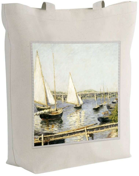 Torba z naszywką Żaglówki w Argenteuil Gustave Caillebotte