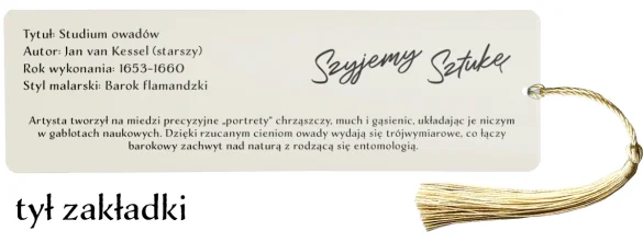 Zakładka do książki Studium owadów Jan van Kessel (starszy) 