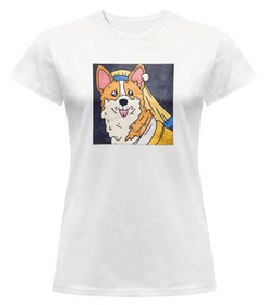 Bluzka damska z naszywką DOG PARODY: Dziewczyna z perłą