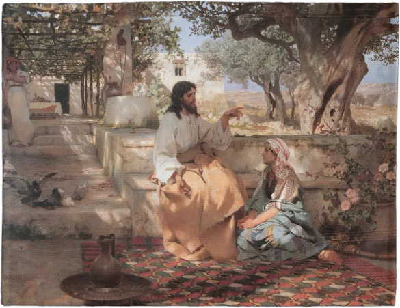 Podkładka na stół Chrystus w domu Marii i Marty Henryk Siemiradzki