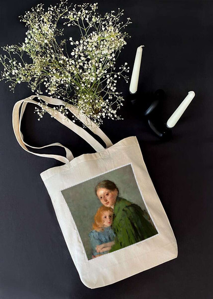 Torba z naszywką Portret kobiety z małą dziewczynką (Matka z dzieckiem) Olga Boznańska