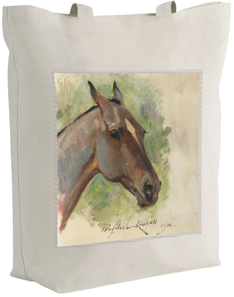 Torba z naszywką Głowa gniadego konia Wojciech Kossak