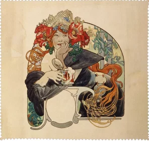 Ściereczka do okularów Bières De La Meuse (Piwo z mezy) Alfons Mucha