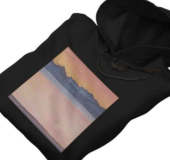 Bluza z naszywką Genfersee mit Mont-Blanc im Morgenrot Ferdinand Hodler