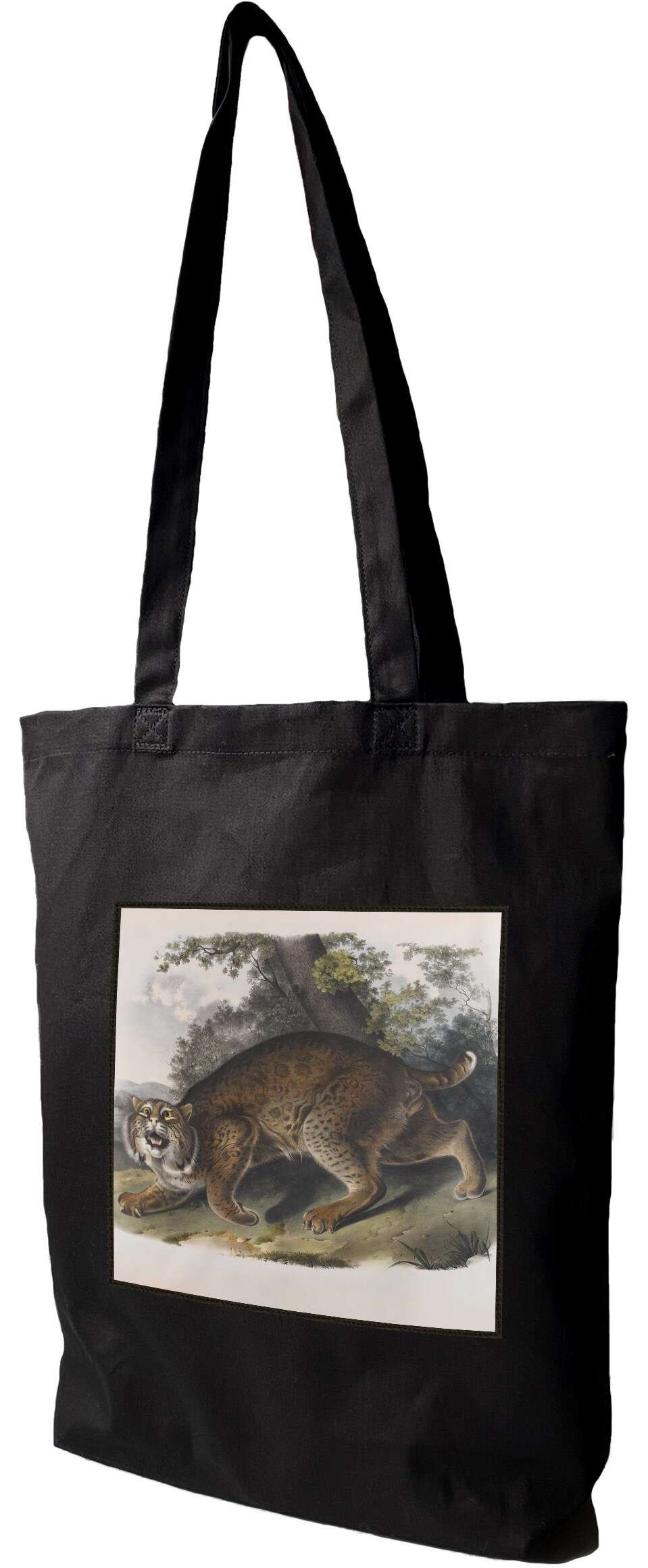 Torba z naszywką Common American Wildcat James Audubon, Czarna