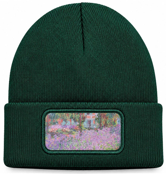Czapka zimowa Ogród artysty w giverny Claude Monet – zielona