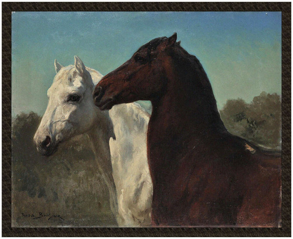 Naszywka Dwa konie Rosa Bonheur