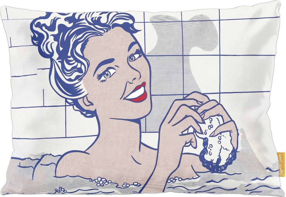 Poduszka dekoracyjna na prezent z obrazem Woman in Bath Roy Lichtenstein Szyjemy Sztukę