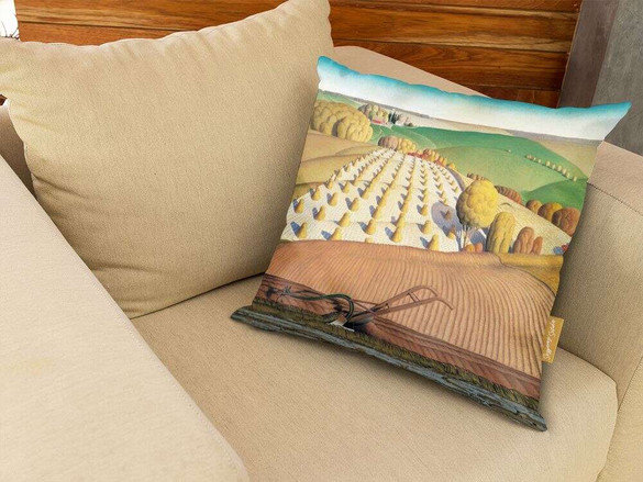 Poduszka Fall Plowing Grant Wood