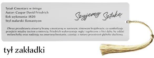 Zakładka do książki Cmentarz w śniegu Caspar David Friedrich