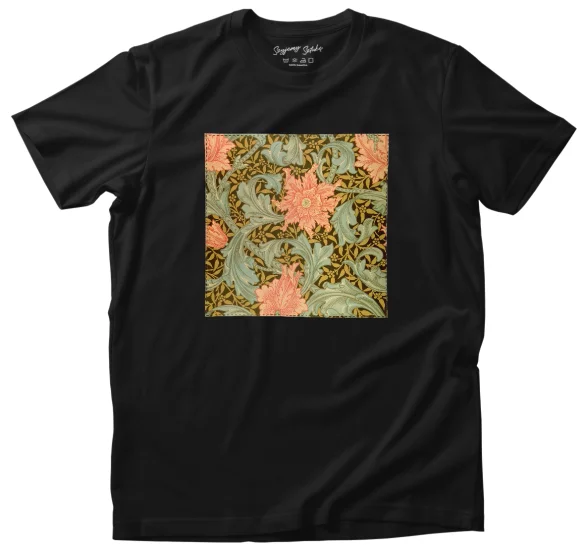 Koszulka z naszywką Single Stem William Morris