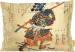 Poduszka Samuraj Kiyokazu z naginatą Utagawa Kuniyoshi