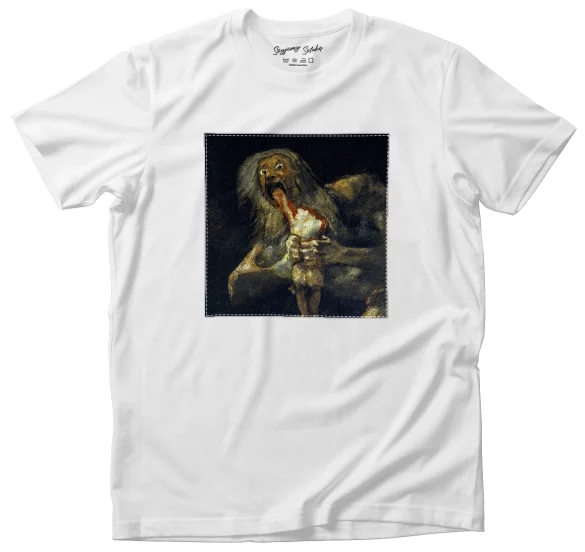 Koszulka z naszywką Saturn pożerający własne dzieci Francisco Goya