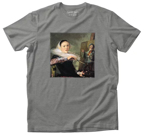 Koszulka z naszywką Autoportret Judith Leyster